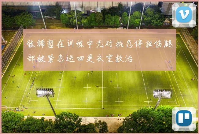 张稀哲在训练中无对抗急停扭伤腿部被紧急送回更衣室救治